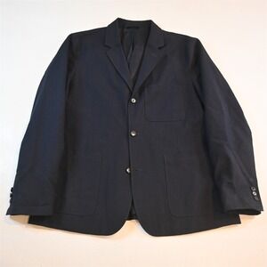 Wallace Barnes 44R Navy Blue Striped Subalpino Mens Blazer Jacket Sport Coat